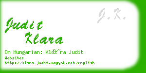 judit klara business card